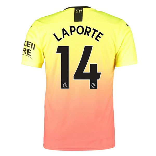 Camiseta Manchester City NO.14 Laporte 3ª 2019-2020 Naranja
